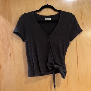 Madewell wrap front shirt